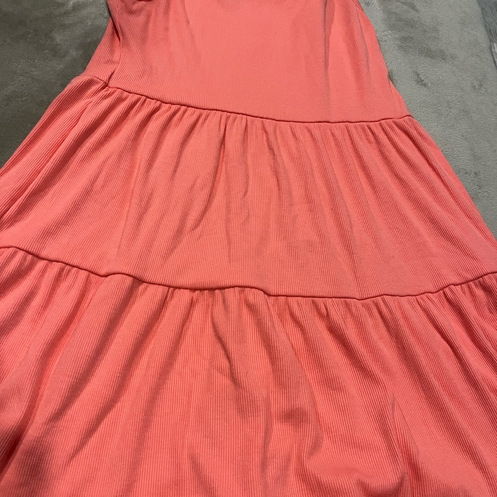 Coral Tiered Dress